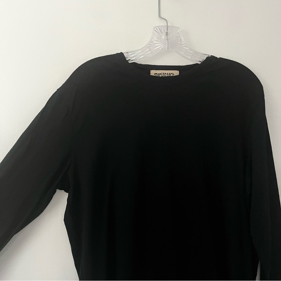 Merino.tech Merino Wool Base Layer Long Sleeve T Shirt Black Medium - Picture 2 of 7